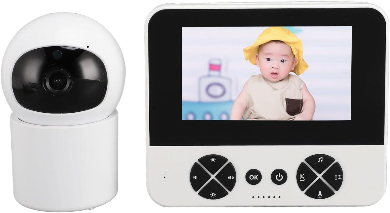 Dpofirs Baby Monitor with Camera and Audio, 4.3in HD Screen Baby Monitor, 2 Way Intercom Night Vision Adjustable Angle Baby Monitoring Video Camera for Home Indoor