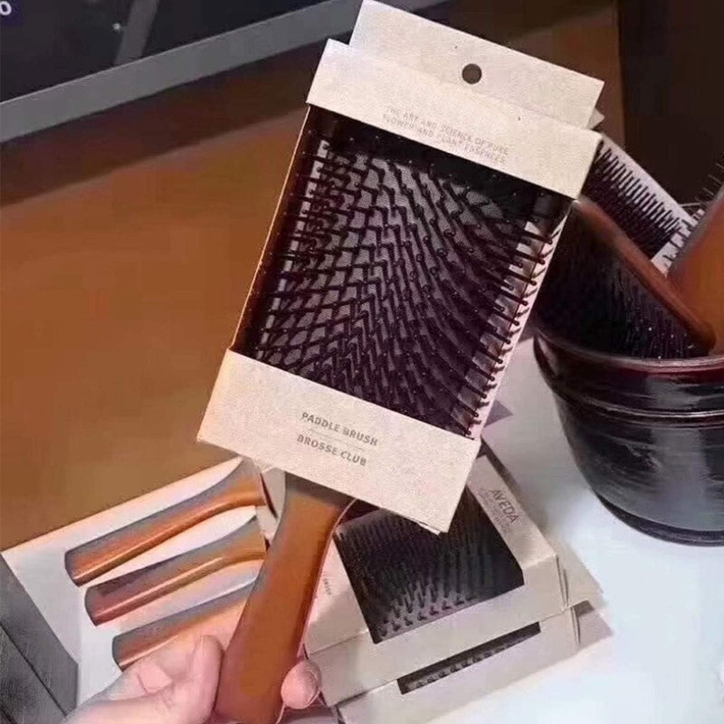 INFLUX Eco-Friendly Bamboo Hair Brush for Women & Men, Beard Brush- The Ideal Detangling Brush for Curly Hair, Beard Grooming, and Daily Styling