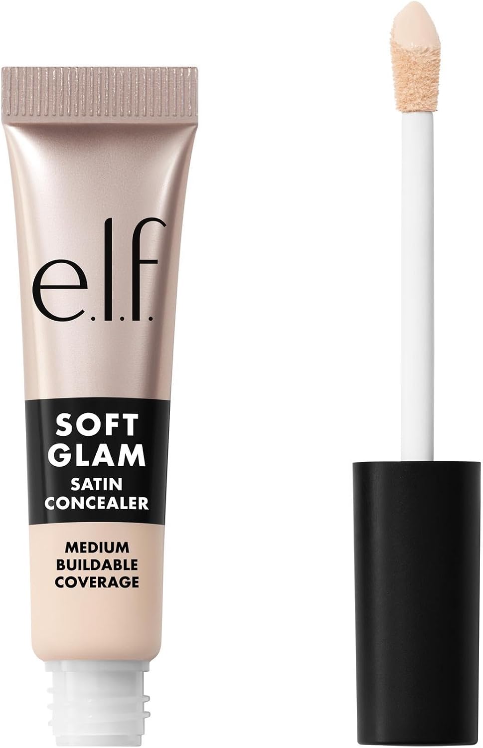 e.l.f. Soft Glam Satin Concealer, Medium Coverage for Impurities and Eye Area, Does Not Soop, Long-Lasting, Vegan and Cruelty Free, 10 Fair Cool