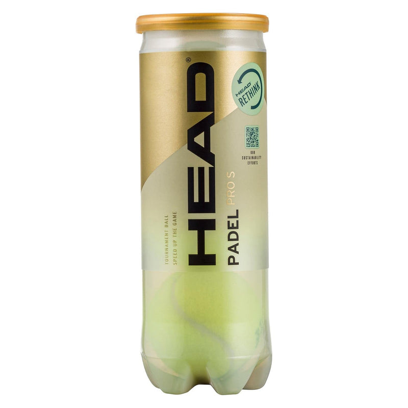 Head Padel Pro S Ball, Adult, Unisex, Black, Pack of 3