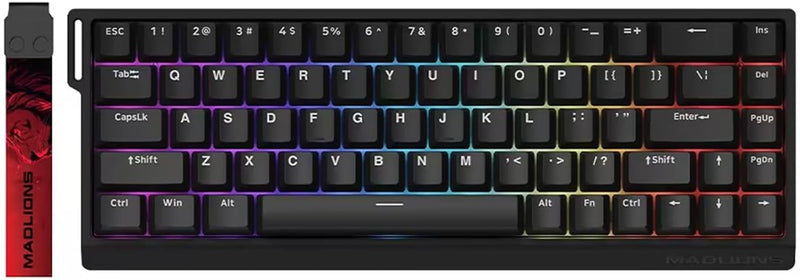 Hyekit x FGG MADLIONS MAD 68 HE RGB 60% Wired Magnetic Switch Gaming Keyboard with Adjustable Actuation, 8000 Hz Polling Rate, Rapid Trigger Mode, Hall Effect Switches, for PC/Mac, Black