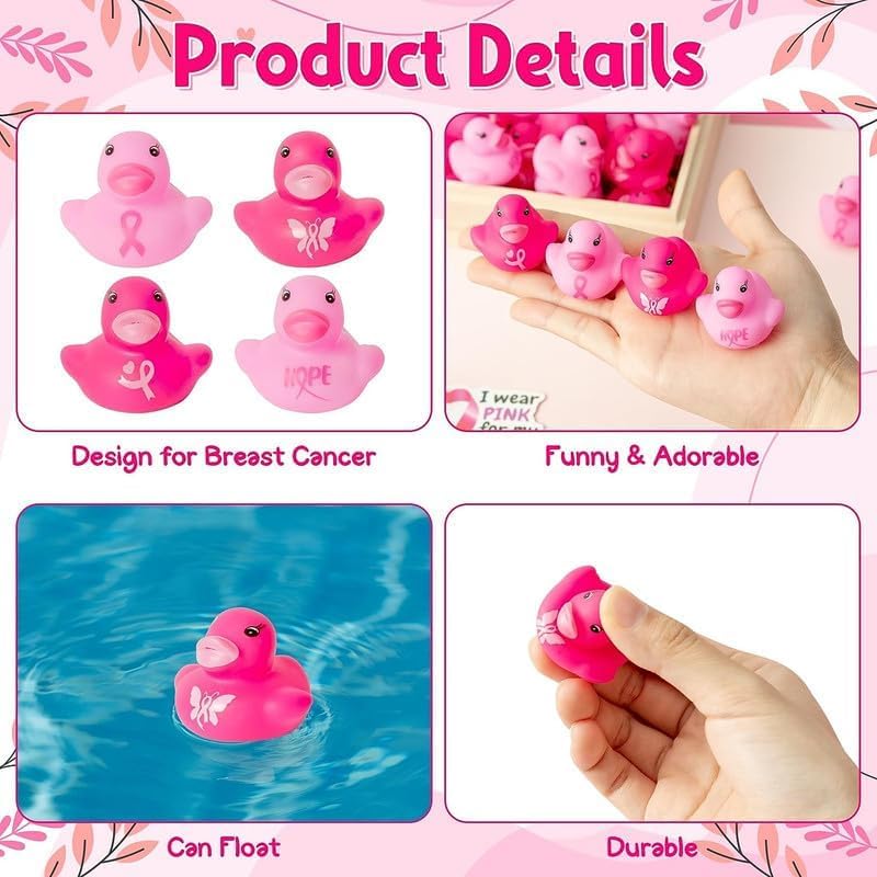 Haooryx 60PCS Mini Rubber Duckies Bath Toys