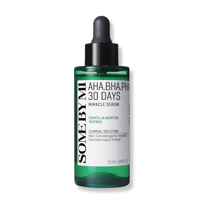 Some By Mi Aha Bha Pha 30 Days Miracle Face Serum | 50ml | Made From Tea Tree Leaf Water For Sensitive Skin | Daily Facial Serum For Sebum, Blemish Care & Remove Dead Cells