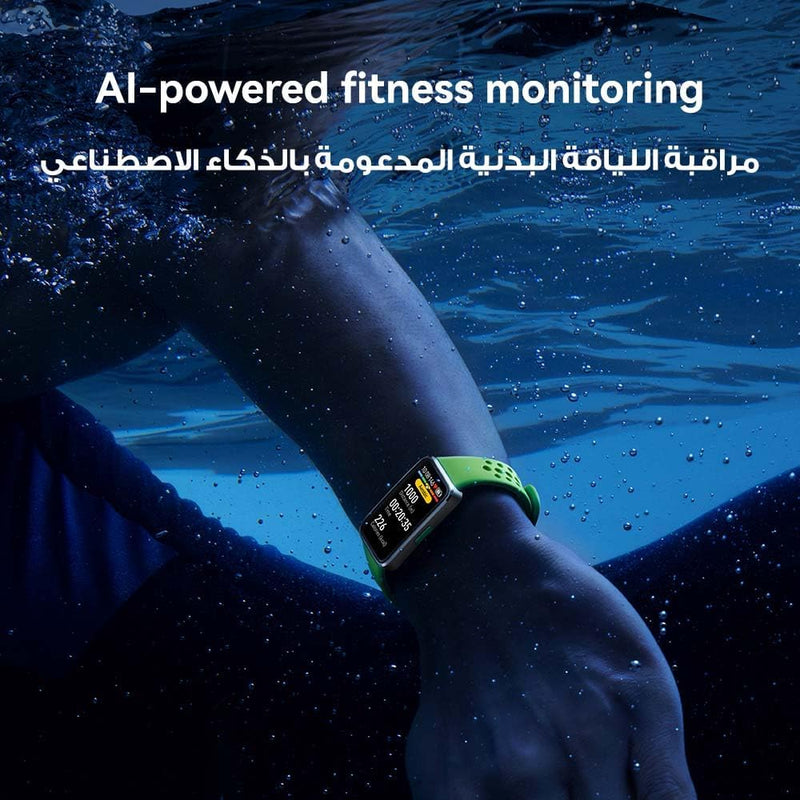 HUAWEI Band 10 Smart Watch, Metallic Design and Comfortable Wearing, Pro-level Sleep Analysis, Emotional Health Aid, 100 Workout Modes, Robust Battery Life, IOS and Android, Blue