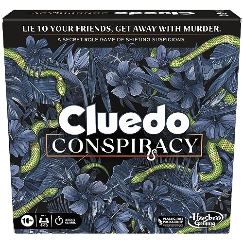 Hasbro Gaming Clue Conspiracy Board Game for Adults and Teens | Secret Role Strategy Games | Ages 14+ | 4-10 Players | 45 Mins. | Mystery Games | Party Games