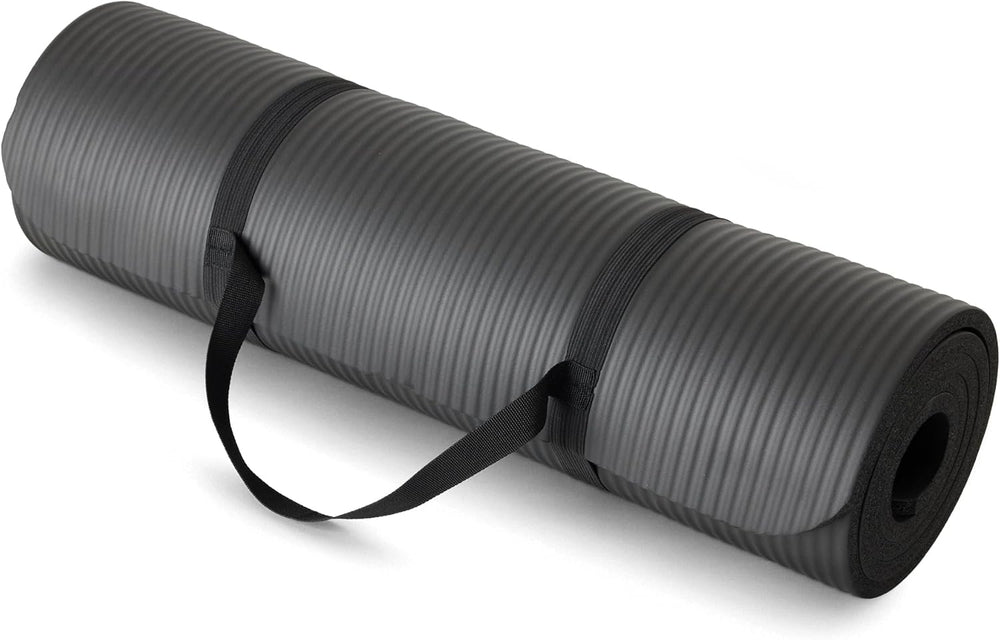 Extra Thick Exercise Yoga Gym Floor Mat with Carrying Strap