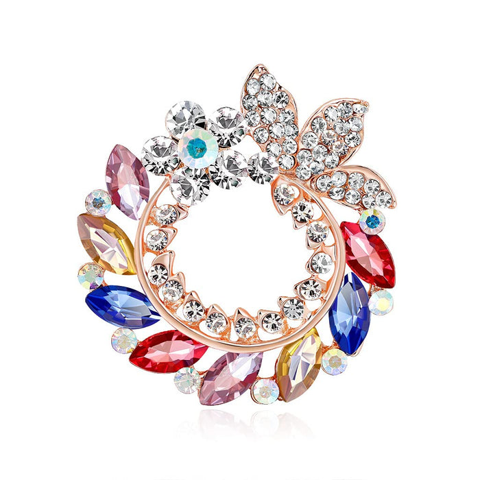 Rose Brooch Pin,Flower Brooch Pin for Women and Men, Floral Brooch Pin for Wedding, Party, Dress and Scarf,women crystal colorful wedding brooches pins girls fashion