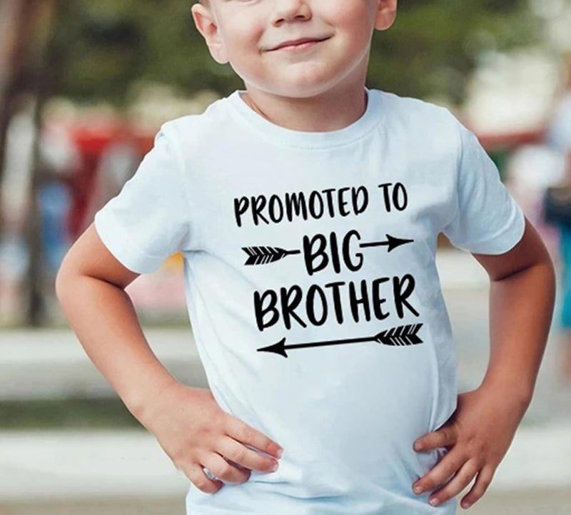 Kids Baby Boy Promoted to Big Brother T Shirts Tops Toddler Big Bro Announcement Tees Clothes Novelty Gift Summer Outfit