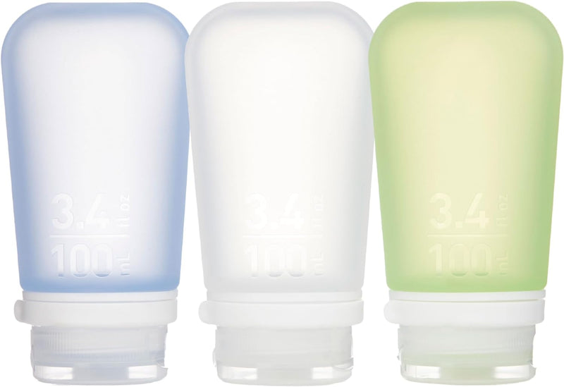 humangear Gotoob+ Silicone Travel Bottle with Locking Cap, 3-Pack, Large (3.4oz)