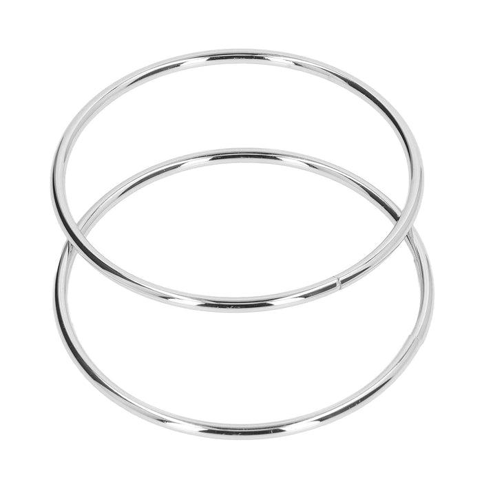 Sorandy Purse Handle Replacements - Round Shape Metal Handles for Luggage, Shoulder Bag, Beach Bag, Handbag DIY Accessories (#3) - 2Pcs