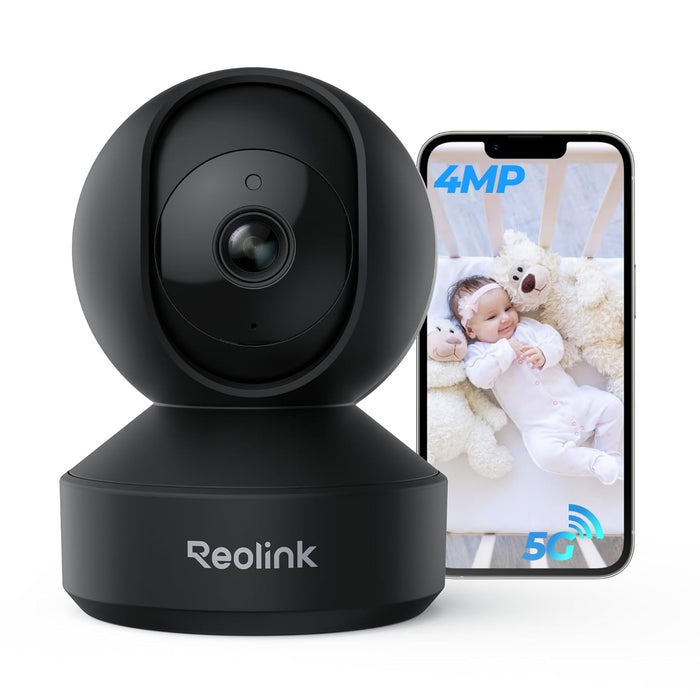 REOLINK E1 Pro HD Plug-in Home Security Indoor Camera with 2.4/5 GHz Wi-Fi, Auto Tracking, Smart Person/Pet Detection, Multiple Storage Options, Ideal for Baby Monitor/Pet Camera/Elderly