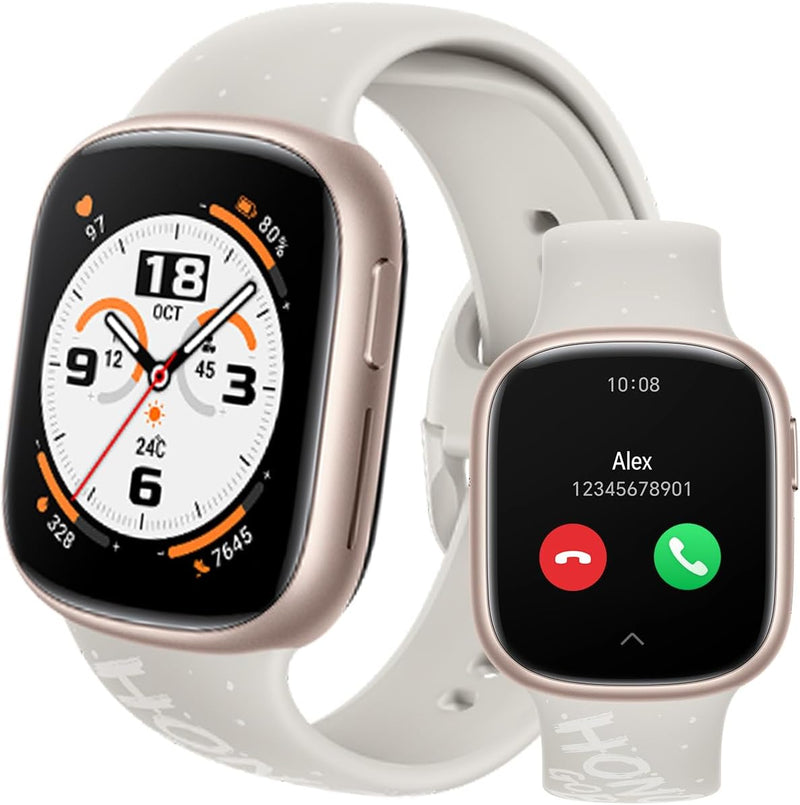 HONOR WATCH 4 SmartWatch, Bluetooth Calling, 1.75 inch AMOLED, GPS, 14 Days Standy, Spo2, Heart Rate and Stress Monitor, 5ATM, Compatible with Android and iOS, Black