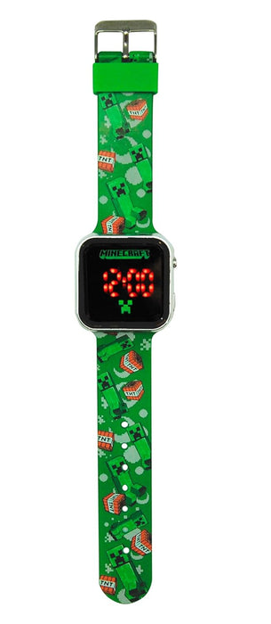 Kids Licensing Euroswan Minecraft LED Watch MIN4129, Multicoloured