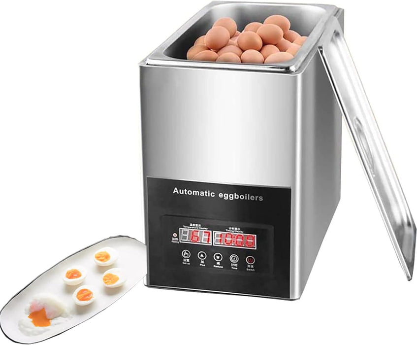 GZDpwgn Hot Spring Egg Cooker, Commercial 50Pcs Large Capacity Premium Egg Boiler, Intelligent Automatic Half-Boiled Egg Soft-Boiled Egg Machine,for Rapid Soft, Medium, Poached, Hard Boiled Eggs