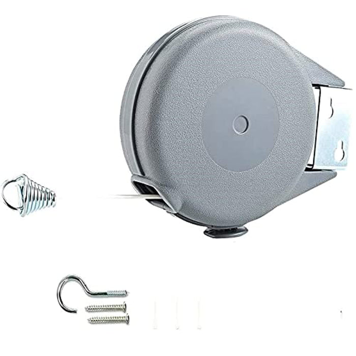 Arabest Retractable Clothesline, Portable Duty Indoor and Outdoor Washing Line, 40 Feet PVC Retracting Clothes Line with Wall Mount Hang The Wet Dry Clothing Laundry, Easy Installation