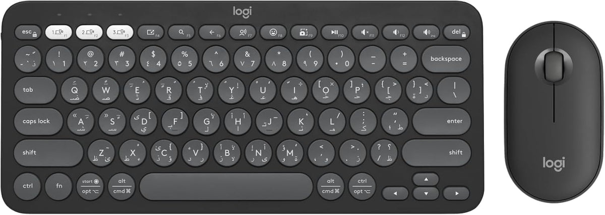 Logitech Pebble 2 Combo, Wireless Keyboard and Mouse, Quiet and Portable, Customisable, Logi Bolt, Bluetooth, Easy-Switch for Windows, macOS, iPadOS, Chrome, ARA Layout - Graphite β image 6