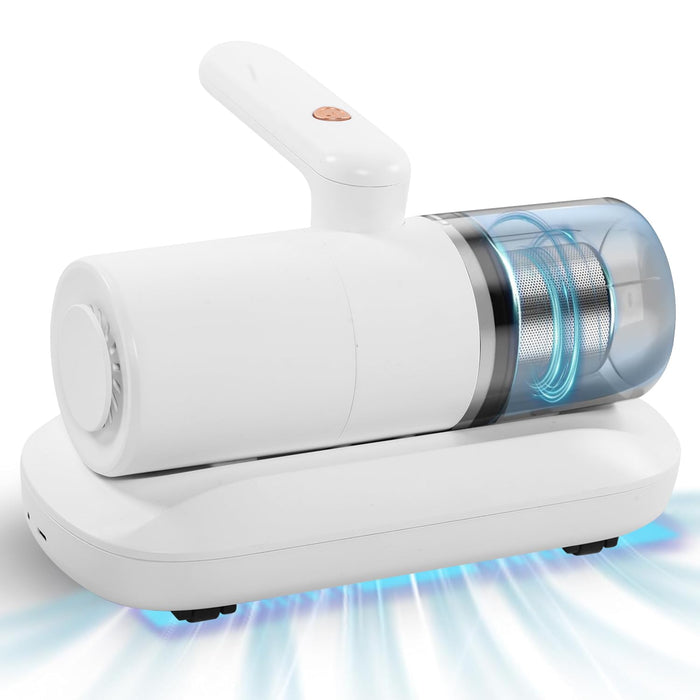 TDOO Mite Remover, Foldable Mattress Vacuum Bed Vacuum Cleaner with 16Kpa Suction HEPA Filter UV-C Light & Pulsation Pad, Deep Cleaner Effectively Clean Up Bed, Mattresses, Pillows, Sofa