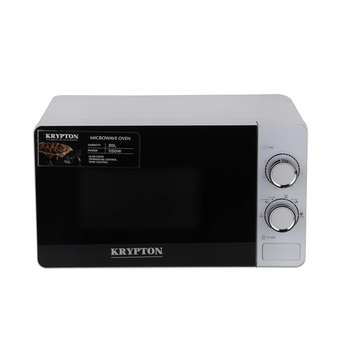 Krypton 20 L Microwave Oven | Multi-Functional Cooking, Timer and Temperature Control, Defrost Function, Reheating, Thawing/Push Open Door Handle and Mirror Glass Finish/Black, 2 Years Warranty