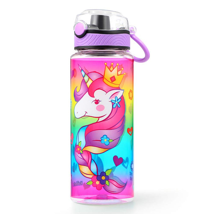 Home Tune Cute Water Bottle for School Kids Girls, BPA Free Tritan & Leak Proof Flip Top Lid & Easy Clean & Carry Handle, 23oz/ 680ml 23oz
