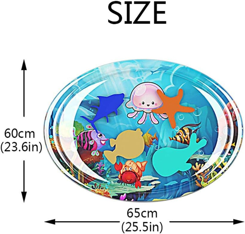 Infants Baby Water Mat Bath Seats Infant Toy Swim Float Water Cushion Pat Pad with Inflator