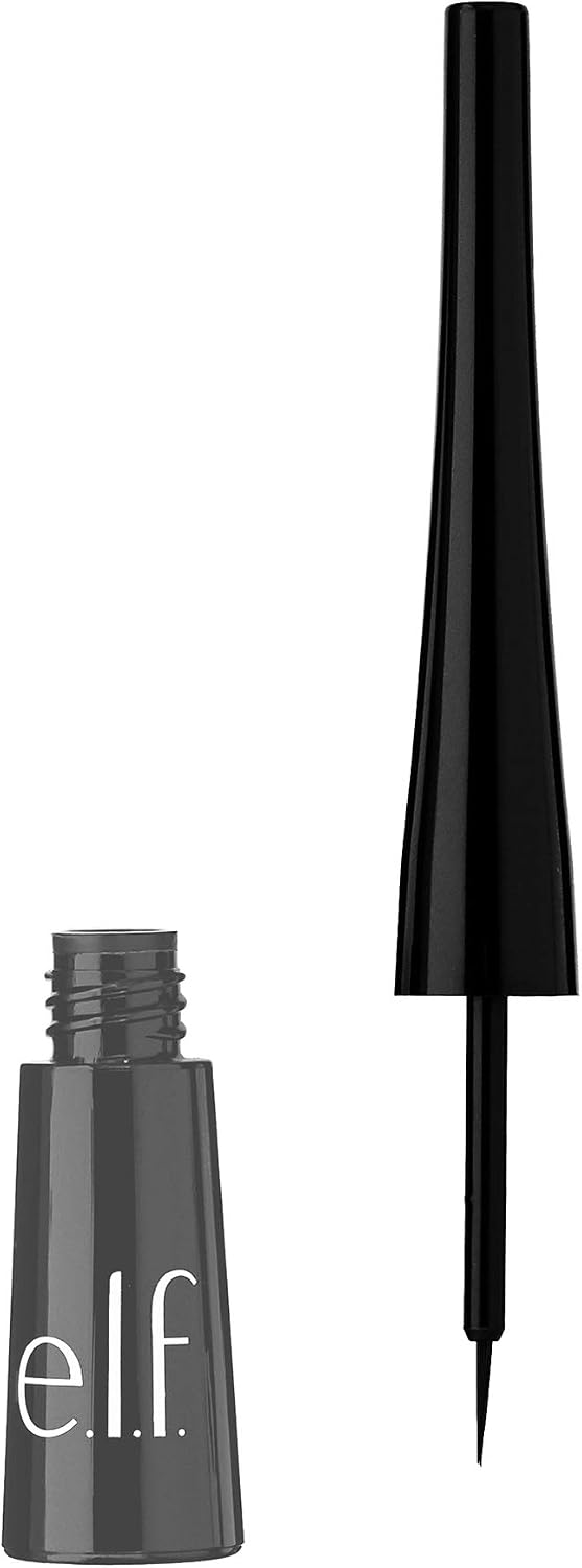 e.l.f. Expert Liquid Liner, High-Pigmented, Extra-Fine Liquid Eyeliner For Precise Definition, Long-Lasting, Vegan & Cruelty-Free, Jet Black, 0.14 oz, 2 count(Pack of 1)