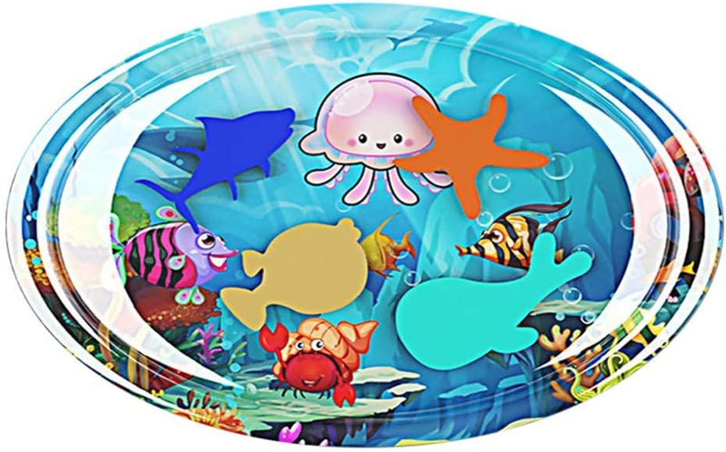 Infants Baby Water Mat Bath Seats Infant Toy Swim Float Water Cushion Pat Pad with Inflator