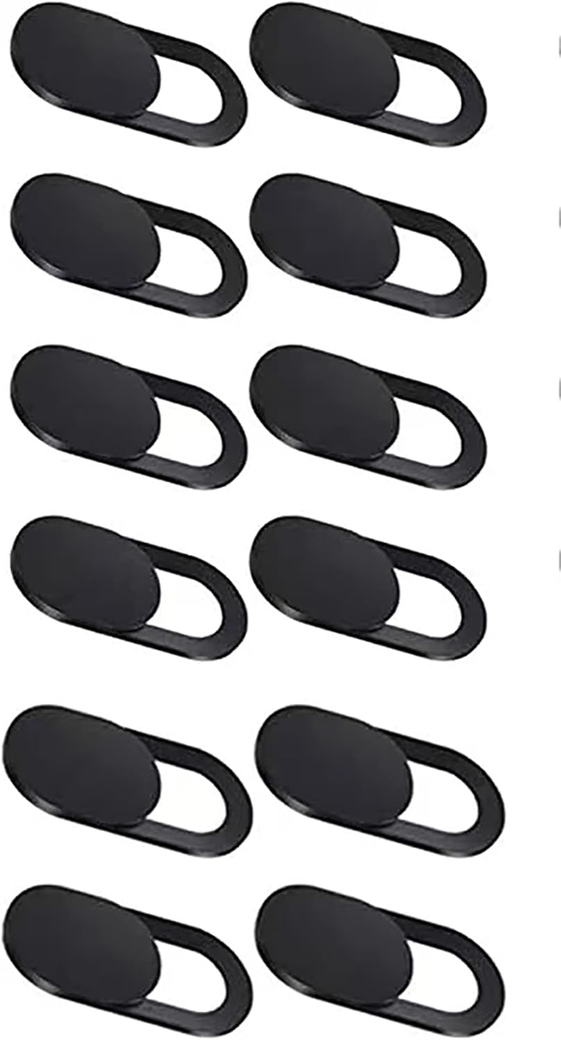 SKY-TOUCH 6pcs Webcam Cover, Ultra Thin, for Laptop, PC, Computer, Apple MacBook, iPad, Cell Phone, etc. 0.22 inch thick net block to protect your privacy and security Black