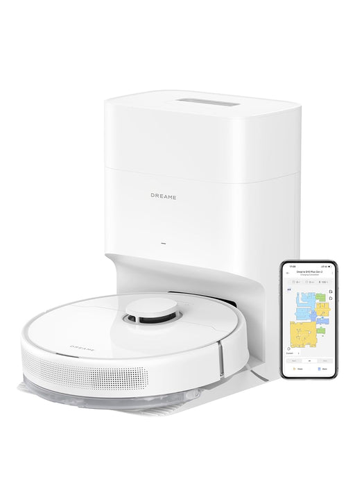 Dreame D10 Plus Gen 2 Robot Vacuum Cleaner with Self Empty, 6000 Pa Suction Power, Dust collection up to 90 days, LiDAR Navigation, for Carpets and Pet Hair, 285-Minute Long Run time, 2 Years Warranty