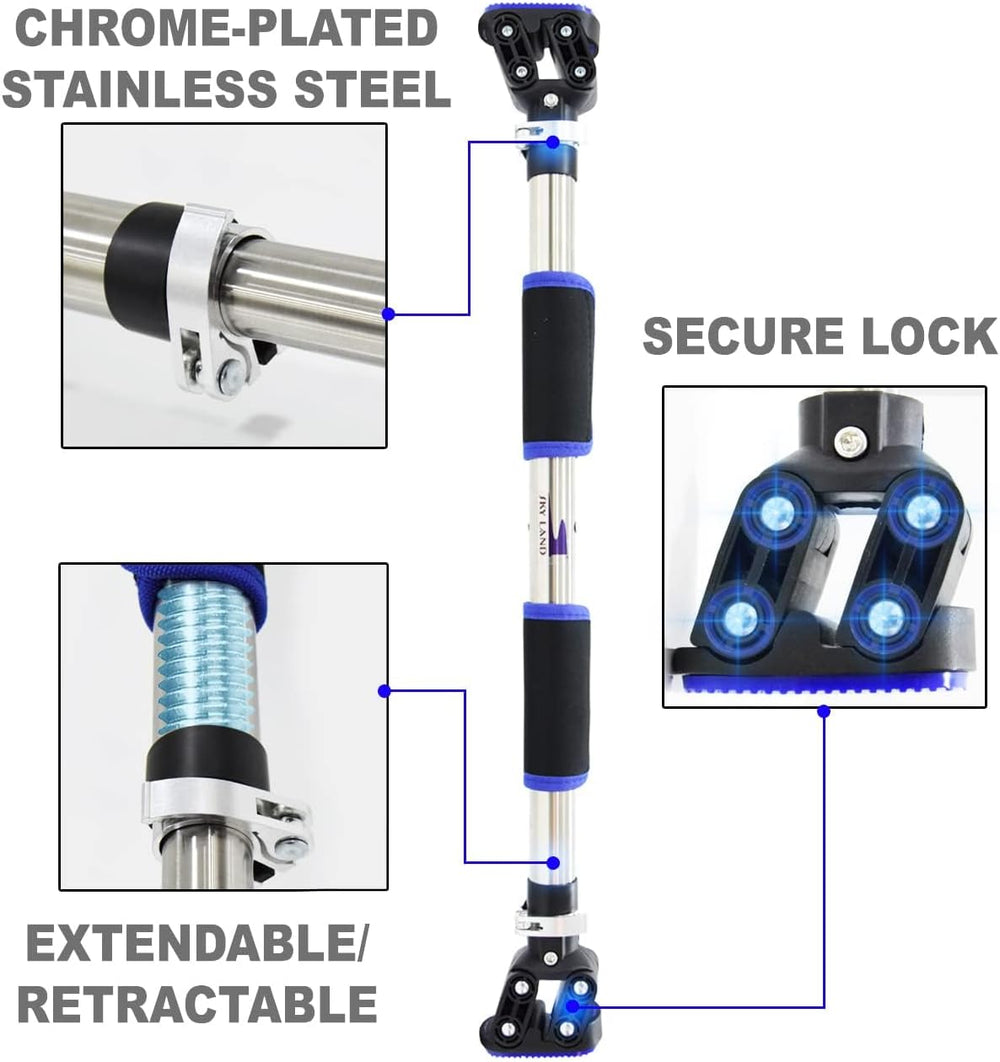 SKY LAND Adjustable Doorway Pull Up Bar & Chin Up Bar for Home Gym Upper Body Workout Equipment with Locking Mechanism, Anti-Slip Grip & Easy Installation EM-1866 (92124cm)