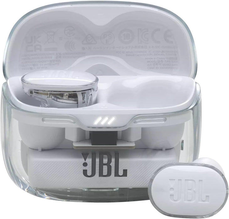 JBL Tune Buds True Wireless Noise Cancellling Earbuds, Pure Bass Sound, Bluetooth 5.3, LE Audio Support, Smart Ambient, 4-Mic Technology, 48H Battery, Water and Dust Resistant - White, JBLTBUDSWHT