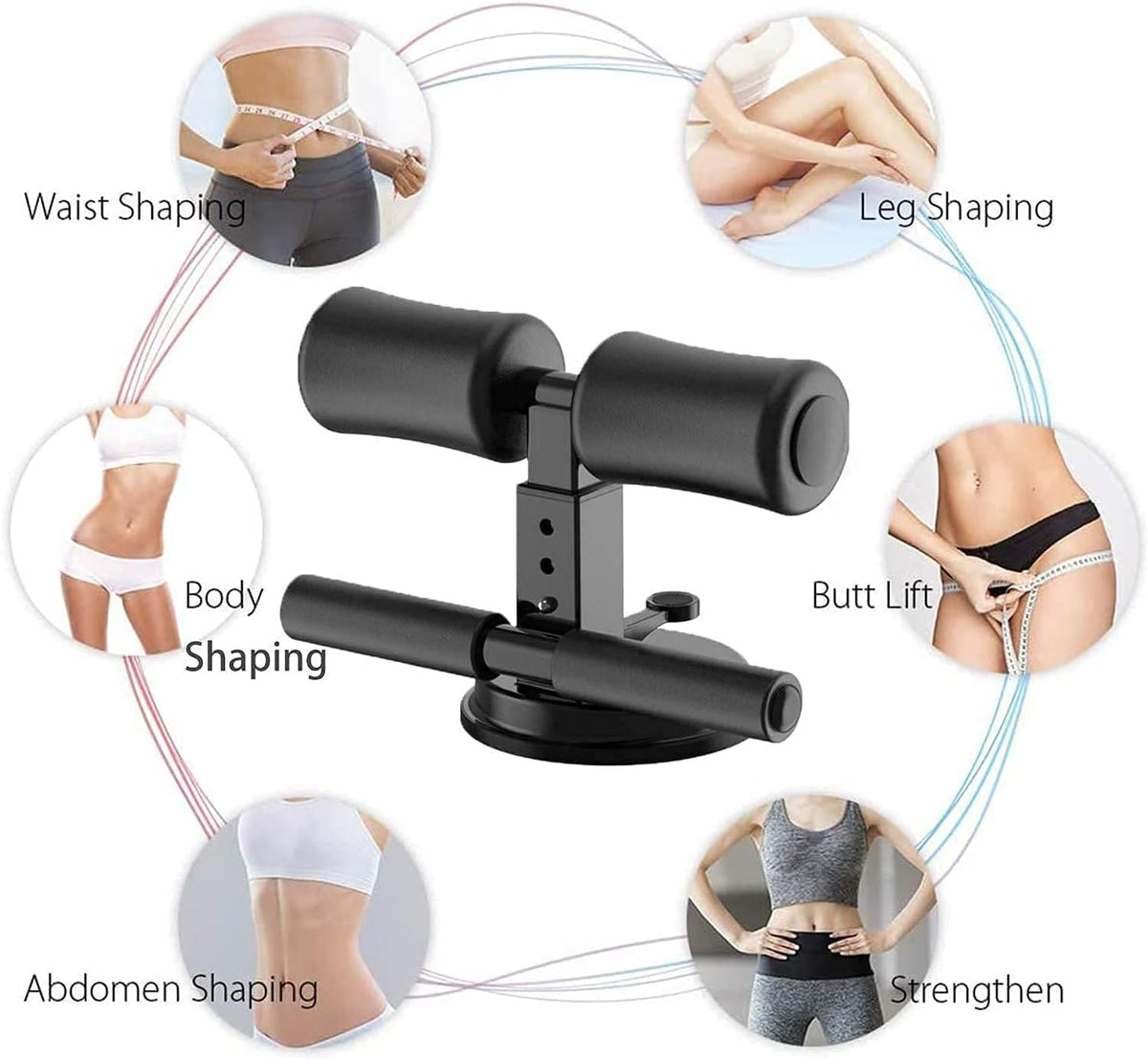 SILENCIO Sit-Up Bar With Foam Handle and Rubber Suction Seat Up Fitness Equipment Sit-ups and Push-ups Assistant Device For Weight Lose Gym Workout Abdominal Curl Exercise Work Out Trainer (Pack of 1) – image 2