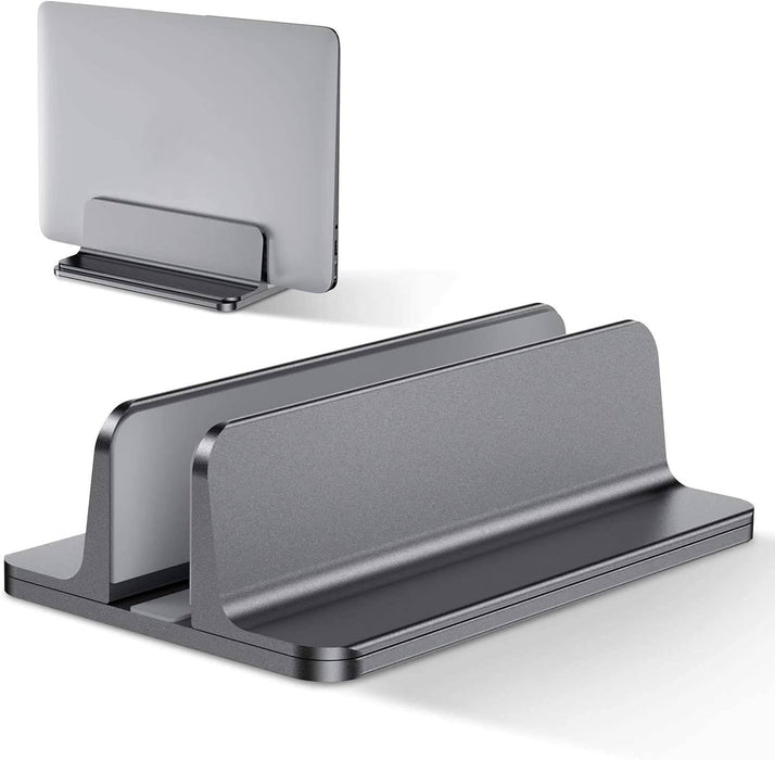 ChicAbode Vertical Laptop Stand, Desktop Aluminum Stand, with Adjustable Base Size, Laptop Computer Accessories Holder, Compatible with All Gaming Laptops, for Home and Office, Grey