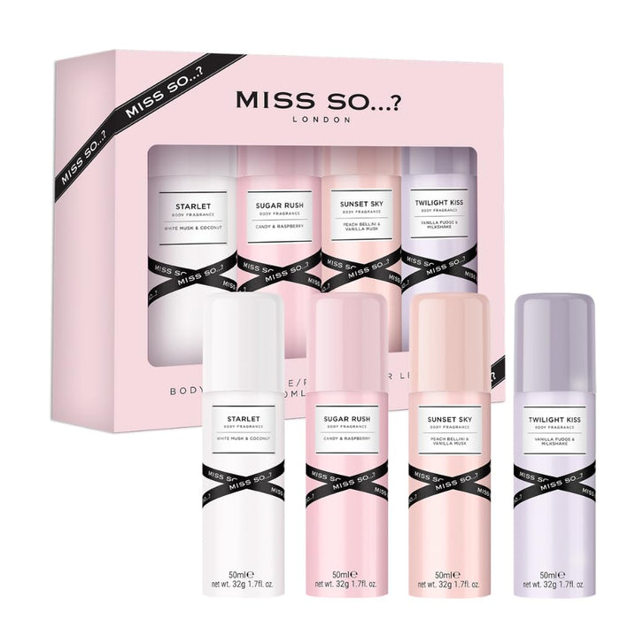 SO?? Miss So...? Mini Galore Womens Body fragrance Gift Set 4x50ml