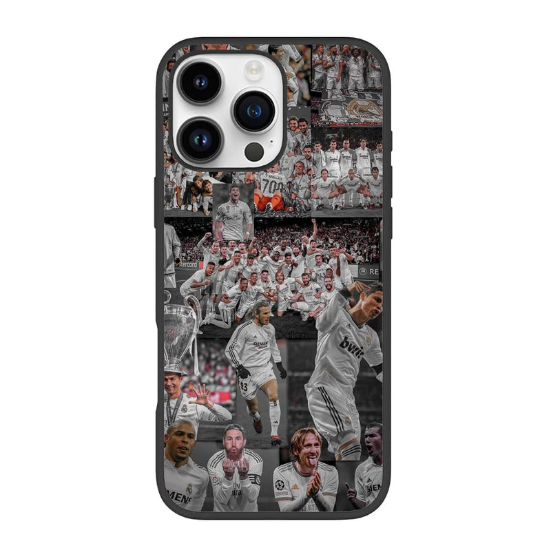 Silk Route Style 1 Real Madrid Players Design Mobile Back Cover for Apple iPhone 16 Pro, Multicolor