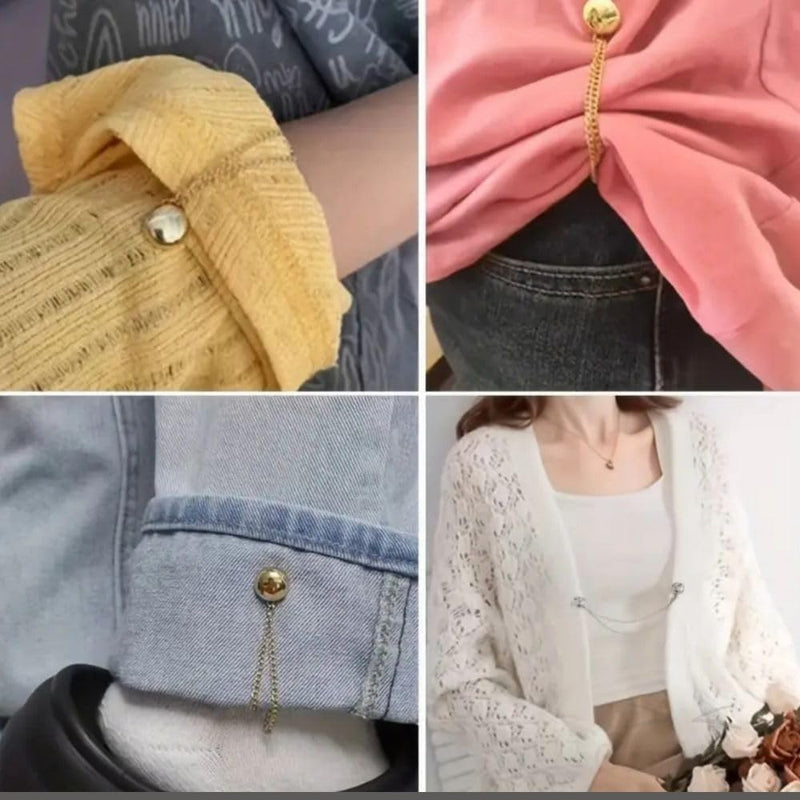 Headscarf Magnet Buckle – 4pcs Pinless Scarf Clips, No Damage to Fabric – Stylish Magnetic Brooch for Hijab, Shawl, Silky Scarf, and Headwrap