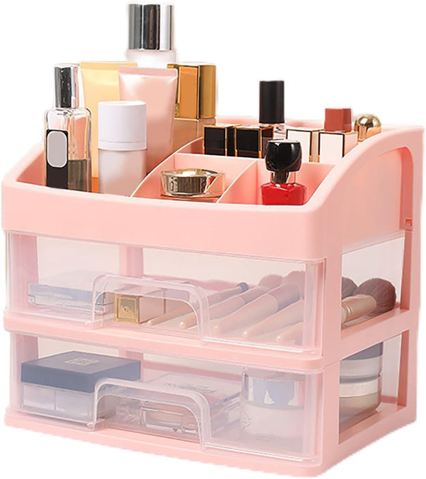 ALOXE Cosmetic Organizer Box Drawers Storage Plastic Stationary Box | Make Up Organiser For Women