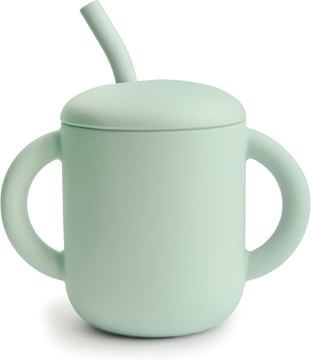 Silicone Training Cup + Straw Blush