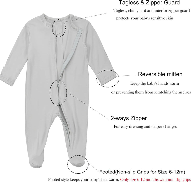 Aablexema Unisex Baby Baby Footie Pjs baby footie pjs