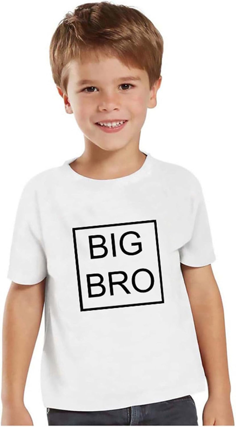 Kids Baby Boy Big Brother T Shirt Tops Toddler Lil Bro Pullover Tees Twins Sibling Matching Clothes Outfit