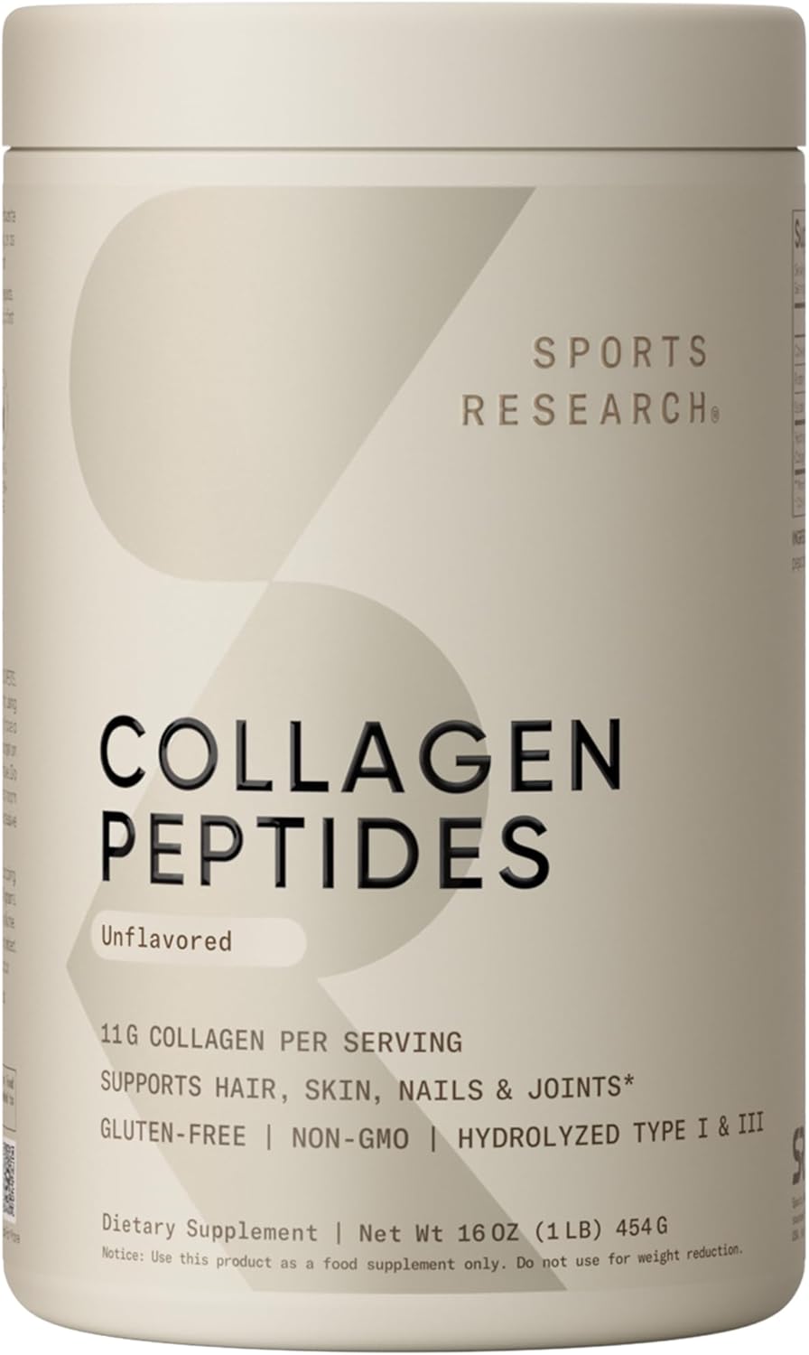 Grass-Fed, Certified Paleo Friendly, Non-GMO and Gluten-Free Unflavored Collagen Peptides Powder (16 oz) pack may vary – image 1