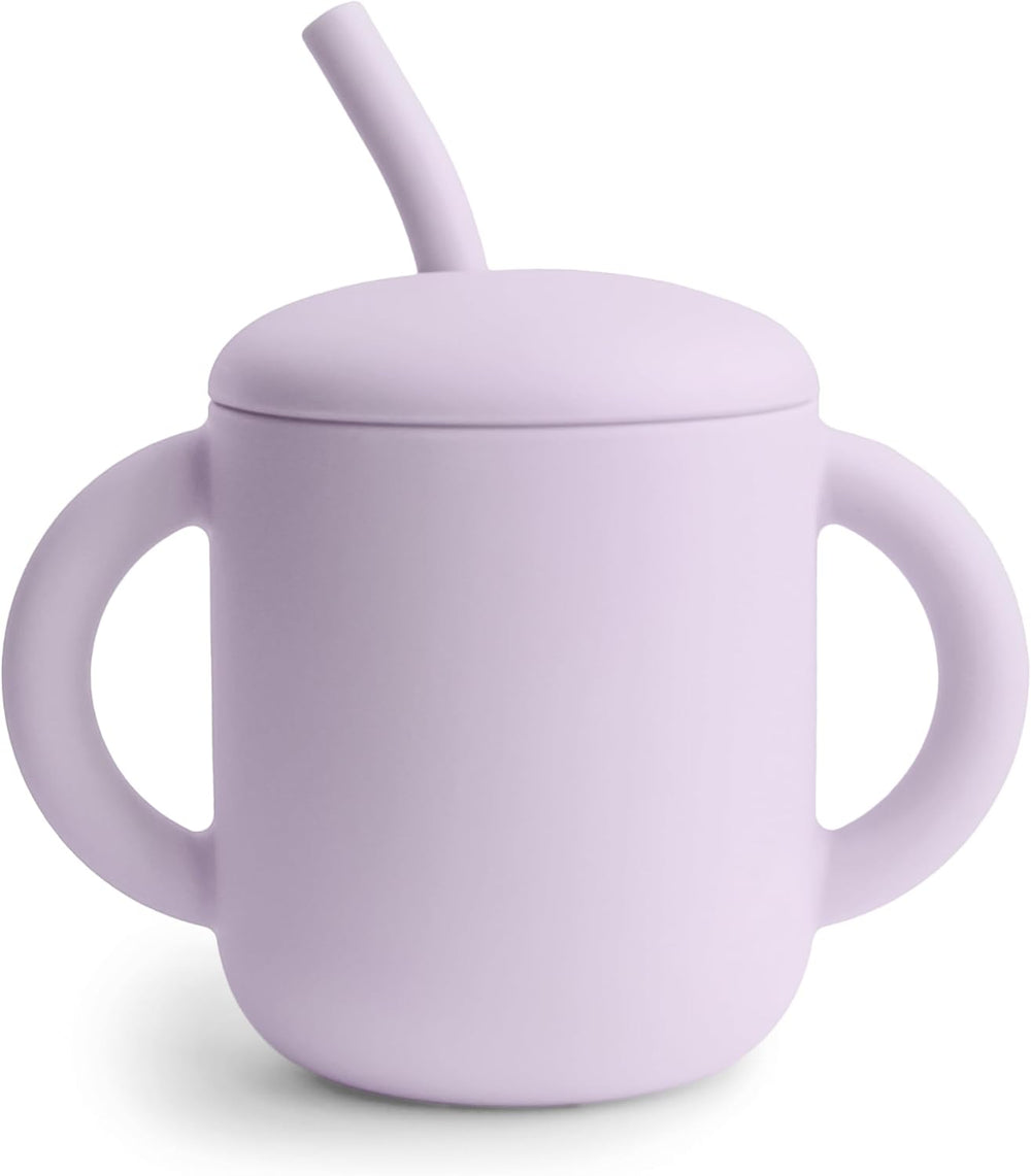 Silicone Training Cup + Straw Blush