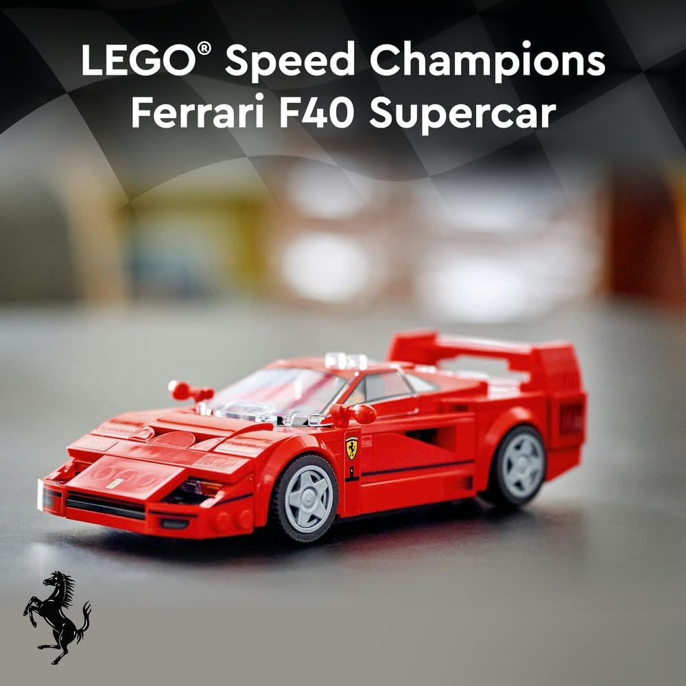 Speed Champions Ferrari F40 Supercar Buildable Vehicle, Toy Model Car for 9 Plus Year Old Boys and Girls, with Driver Minifigure, Kids' Bedroom Decoration, Gift Idea 76934 – image 2