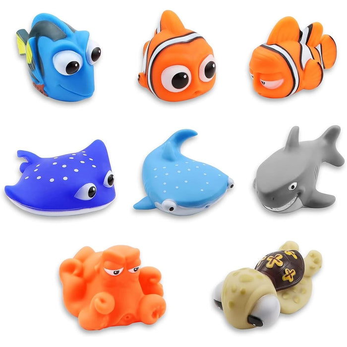 AM ANNA Kid Shower Toy Baby Bath Toys,8pcs Bath Toys for Kids Bathtub Water Toys,Shark Toddlers Infant Swimming Pool Toys,for Birthday Gifts Summer Beach,Pool Activity Squirting Kids Bath Toys