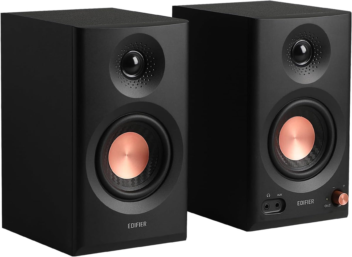 Edifier MR3 Powered Studio Monitor Speakers, Hi-Res Audio Certified Bluetooth V5.4 Active Bookshelf Loudspeakers, 2.0 Computer Speaker with Headphone Output RCA AUX Balanced TRS Input - White (Pair) – image 2