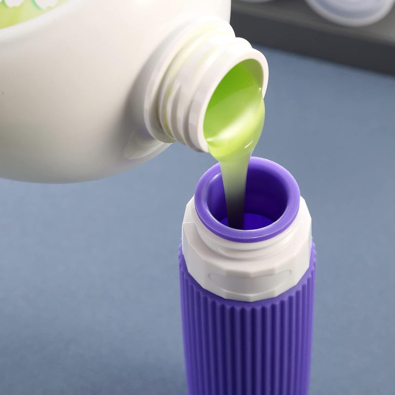 Idrese Silicone Travel Bottles Set, 4 Pcs 100ml Containers for Toiletries, Accessories for Women, Airplane Essentials (Green)