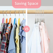 ManGotree 11.8'' Baby Velvet Hangers with Movable Clips, Non-Slip Kids Felt Hangers, Ultra-Thin Space-Saving Children's Clothes Hangers for Skirts, Pants, Dresses, Shirts, Jackets (7 Pack, Blue)