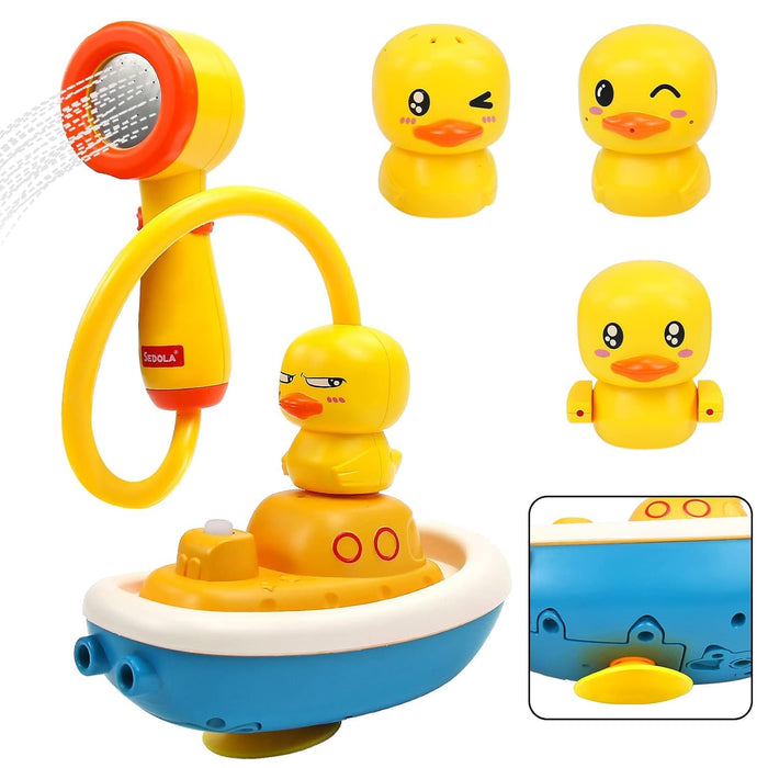KASTWAVE Bath Toys for Children 1-3 Kids Bathtub Toys, Duck Water Toys Toddler Bath Toys for Kids Ages 4-8 Bathtub Shower Head with 3 Different Spraying Duck for Boys Girls 1 2 3 4 5 6 7 Years