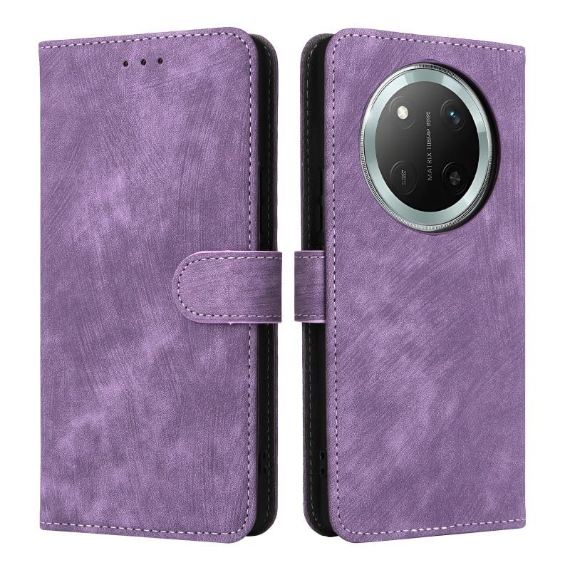 Case for Honor X9c??omes with a mobile phone lanyard, a flip leather phone case that can be folded into a phone holder, FRID anti-theft brush, and a portable storage card bag??onor X9C cover (Purple)