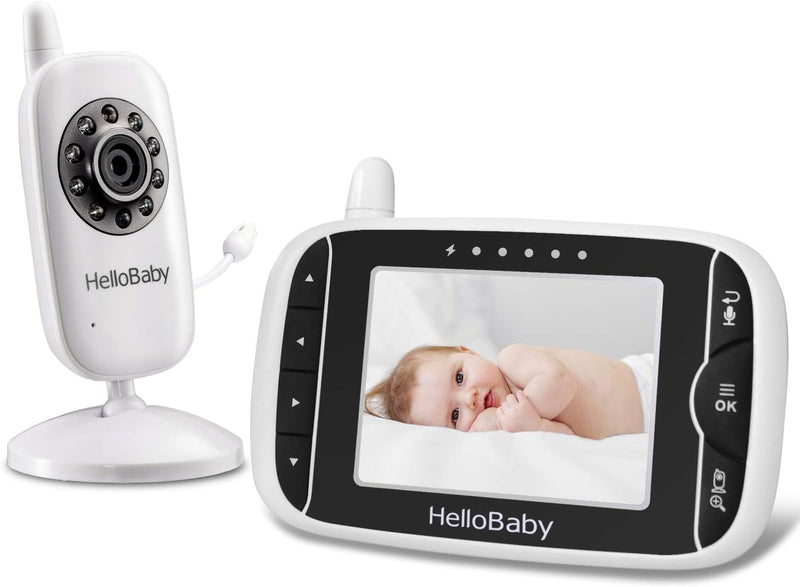 HelloBaby HB32 Wireless Video Baby Monitor 3.2in LCD Display 960ft with 2-Way Talk System, Infrared Night Vision