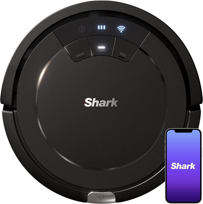 Shark ION Robot Vacuum, Wi-Fi Connected, Works with Google Assistant, Multi-Surface Cleaning, Carpets, Hard Floors, Black (RV754)